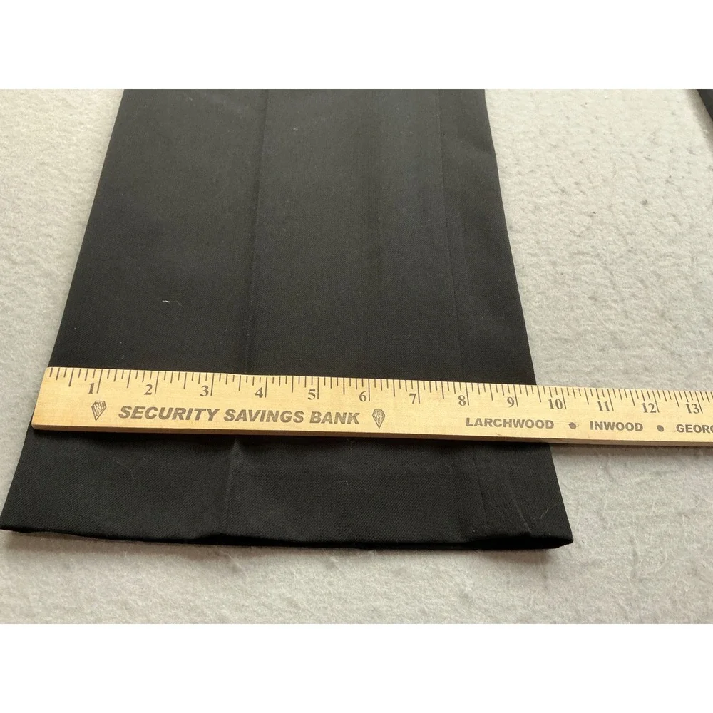 J. Ferrar Dress Pants Mens 38x32 Black Flat Front Straight‎ Leg Business Formal